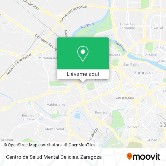 Mapa Centro de Salud Mental Delicias