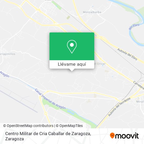 Mapa Centro Militar de Cria Caballar de Zaragoza