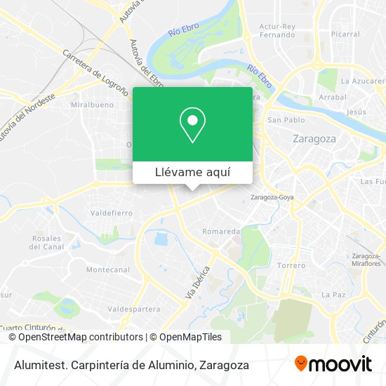 Mapa Alumitest. Carpintería de Aluminio