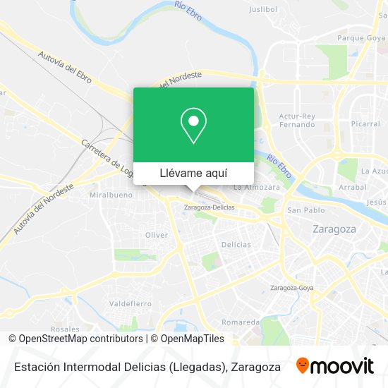 Mapa Estación Intermodal Delicias (Llegadas)