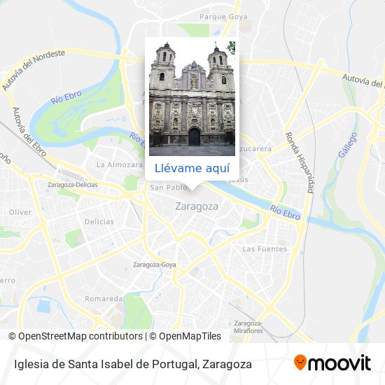 Cómo llegar a Iglesia de Santa Isabel de Portugal en Zaragoza en Autobús,  Tren ligero o Tren?