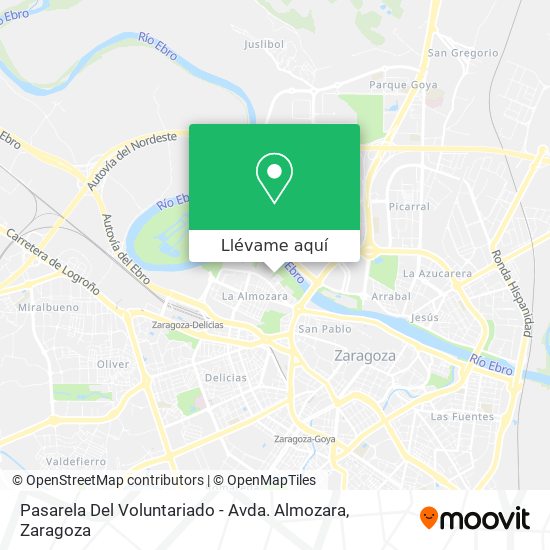 Mapa Pasarela Del Voluntariado - Avda. Almozara