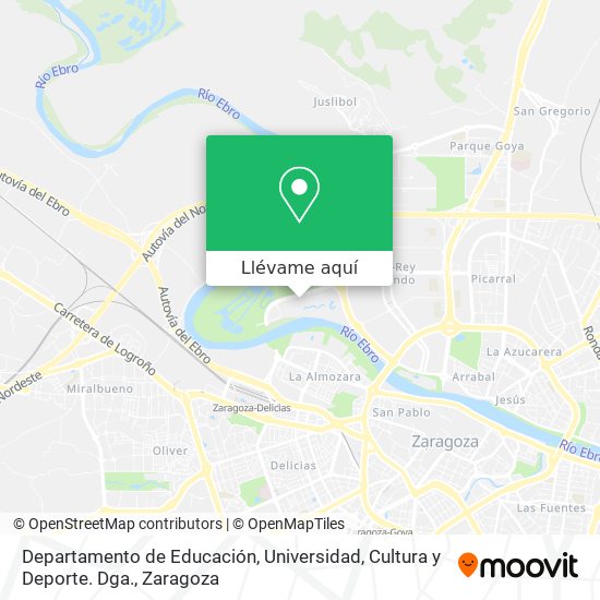 Mapa Departamento de Educación, Universidad, Cultura y Deporte. Dga.