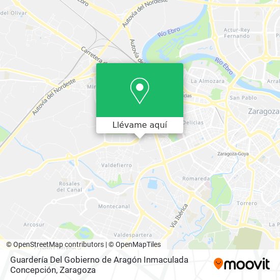 Mapa Guardería Del Gobierno de Aragón Inmaculada Concepción