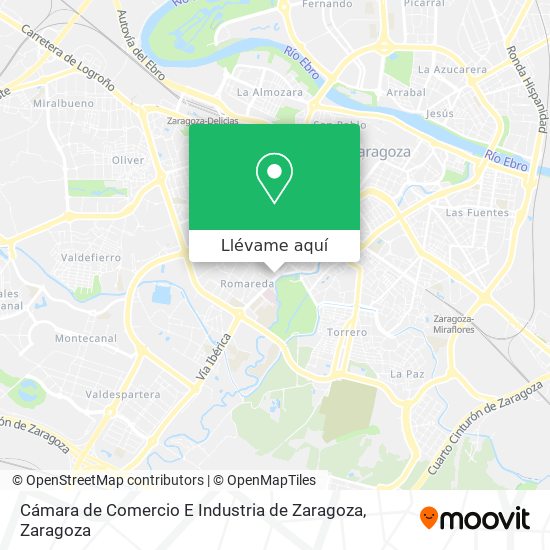 Mapa Cámara de Comercio E Industria de Zaragoza