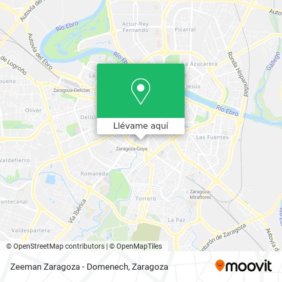 Mapa Zeeman Zaragoza - Domenech