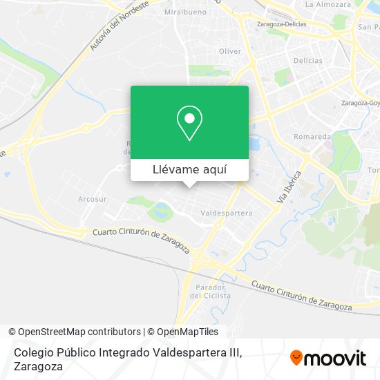 Mapa Colegio Público Integrado Valdespartera III
