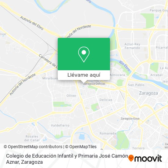 Mapa Colegio de Educación Infantil y Primaria José Camón Aznar