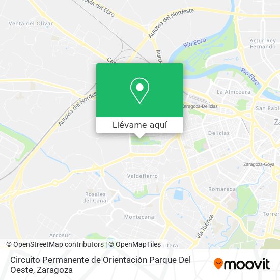 Mapa Circuito Permanente de Orientación Parque Del Oeste