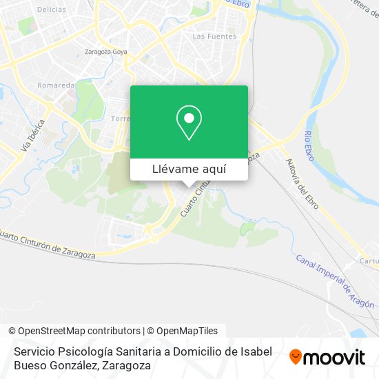 Mapa Servicio Psicología Sanitaria a Domicilio de Isabel Bueso González