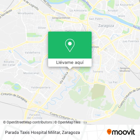 Mapa Parada Taxis Hospital Militar