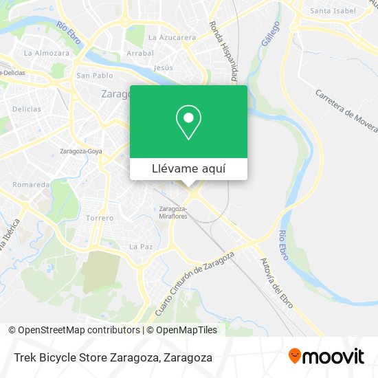 Mapa Trek Bicycle Store Zaragoza