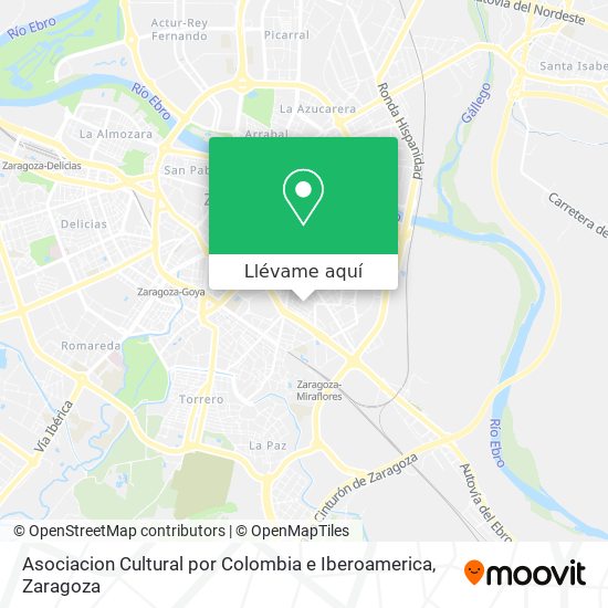 Mapa Asociacion Cultural por Colombia e Iberoamerica