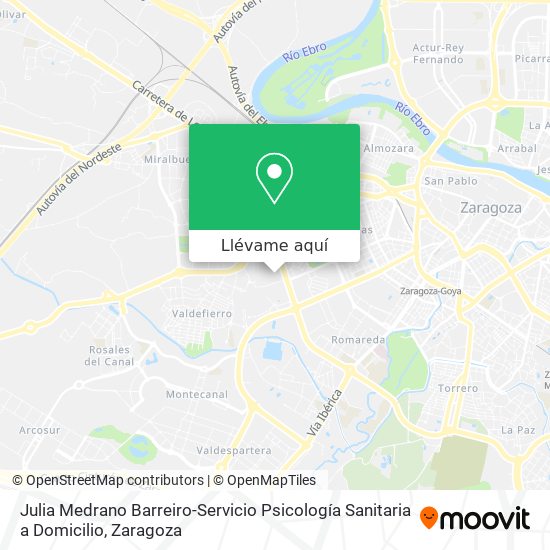 Mapa Julia Medrano Barreiro-Servicio Psicología Sanitaria a Domicilio