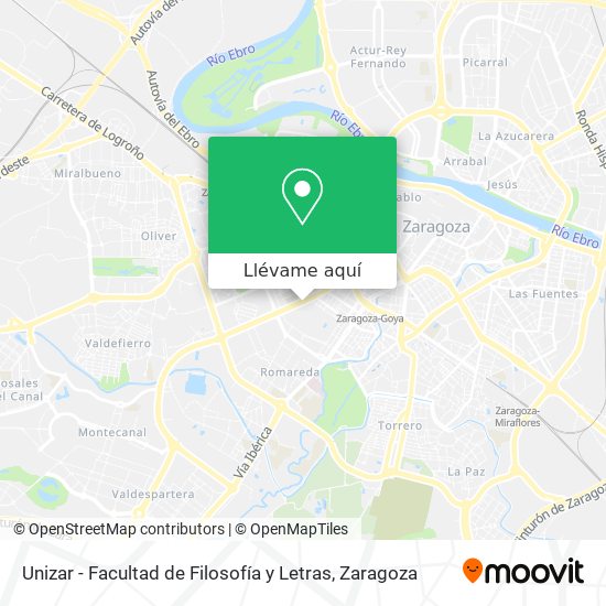Mapa Unizar - Facultad de Filosofía y Letras