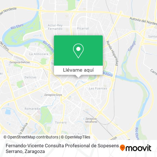 Mapa Fernando-Vicente Consulta Profesional de Sopesens Serrano