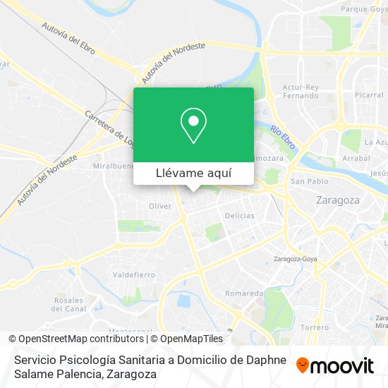 Mapa Servicio Psicología Sanitaria a Domicilio de Daphne Salame Palencia