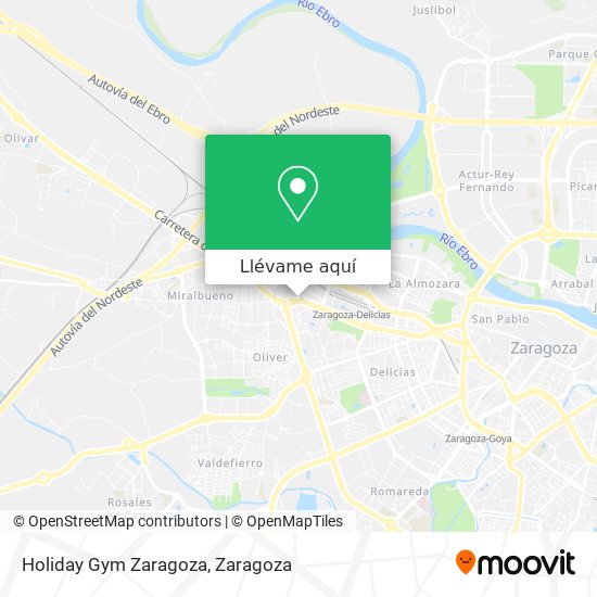 Mapa Holiday Gym Zaragoza