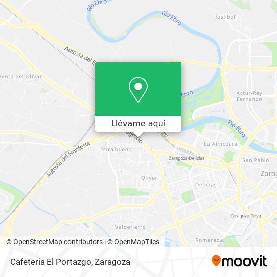 Mapa Cafeteria El Portazgo