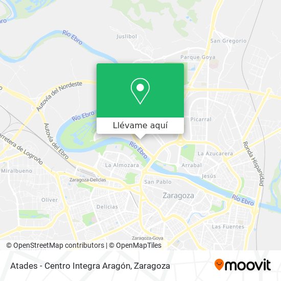 Mapa Atades - Centro Integra Aragón