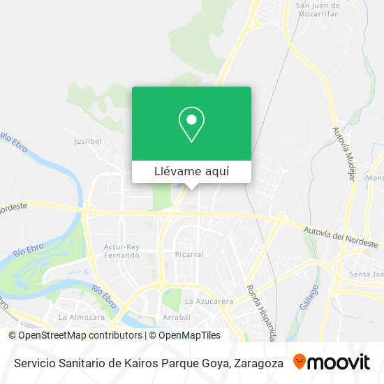 Mapa Servicio Sanitario de Kairos Parque Goya