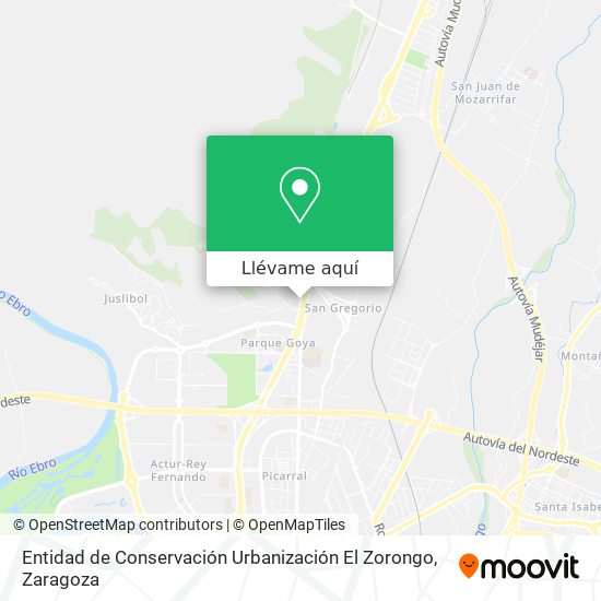 Mapa Entidad de Conservación Urbanización El Zorongo