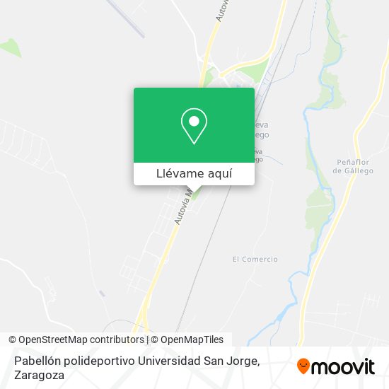 Mapa Pabellón polideportivo Universidad San Jorge