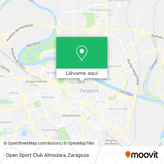 Mapa Open Sport Club Almozara