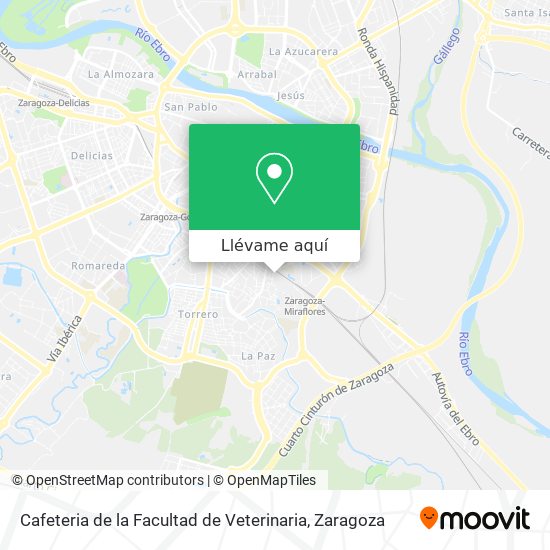 Mapa Cafeteria de la Facultad de Veterinaria