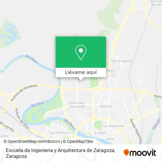 Mapa Escuela de Ingeniería y Arquitectura de Zaragoza