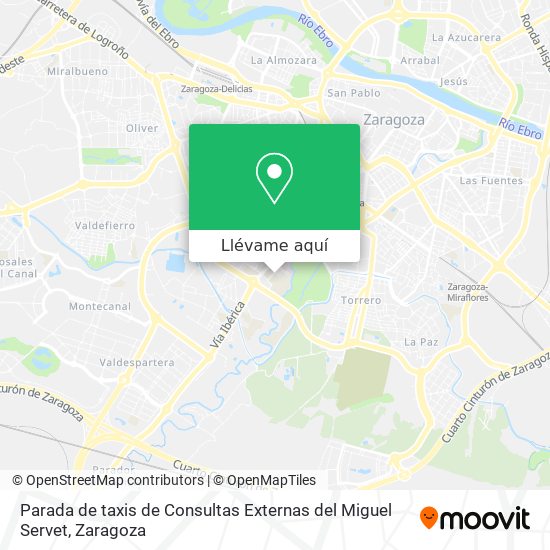 Mapa Parada de taxis de Consultas Externas del Miguel Servet