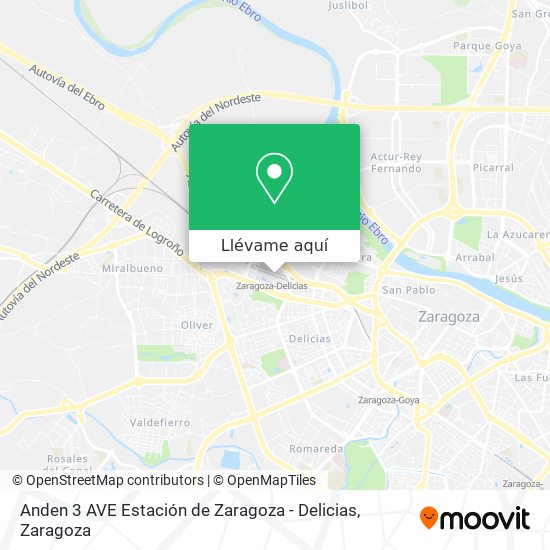 Mapa Anden 3 AVE Estación de Zaragoza - Delicias