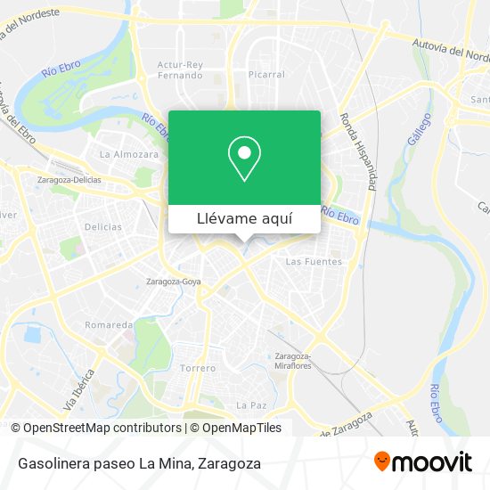 Mapa Gasolinera paseo La Mina