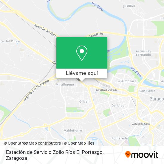 Mapa Estación de Servicio Zoilo Ríos El Portazgo