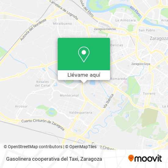 Mapa Gasolinera cooperativa del Taxi