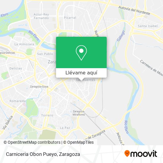 Mapa Carniceria Obon Pueyo