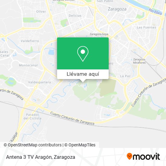 Mapa Antena 3 TV Aragón