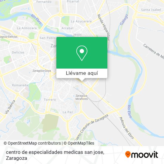 Mapa centro de especialidades medicas san jose