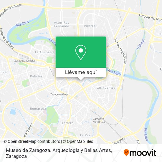 Mapa Museo de Zaragoza. Arqueología y Bellas Artes