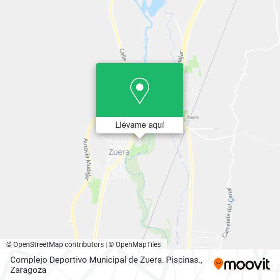 Mapa Complejo Deportivo Municipal de Zuera. Piscinas.