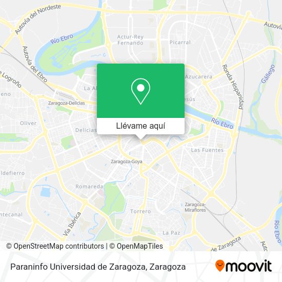 Mapa Paraninfo Universidad de Zaragoza