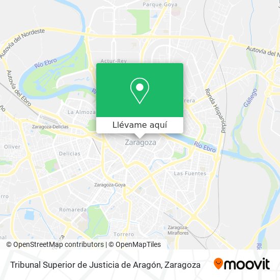 Mapa Tribunal Superior de Justicia de Aragón