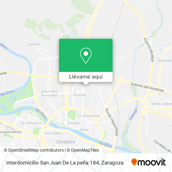 Mapa interdomicilio San Juan De La peña 184