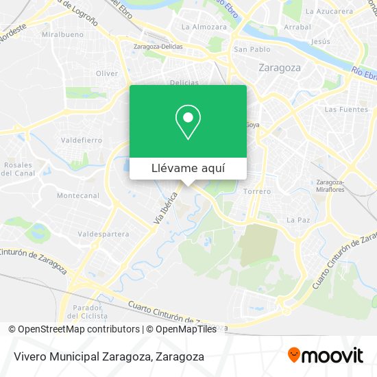 Mapa Vivero Municipal Zaragoza