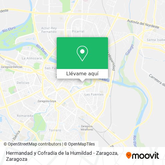 Mapa Hermandad y Cofradía de la Humildad - Zaragoza
