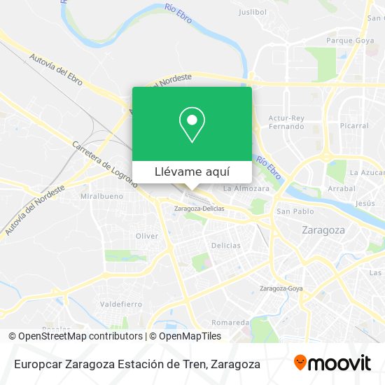Mapa Europcar Zaragoza Estación de Tren