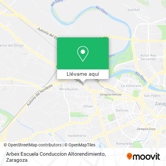 Mapa Arbex Escuela Conduccion Altorendimiento