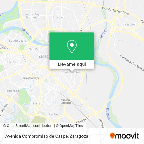 Mapa Avenida Compromiso de Caspe