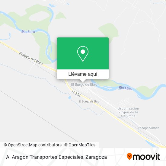 Mapa A. Aragon Transportes Especiales