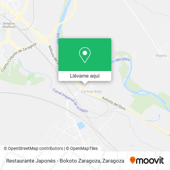 Mapa Restaurante Japonés - Bokoto Zaragoza